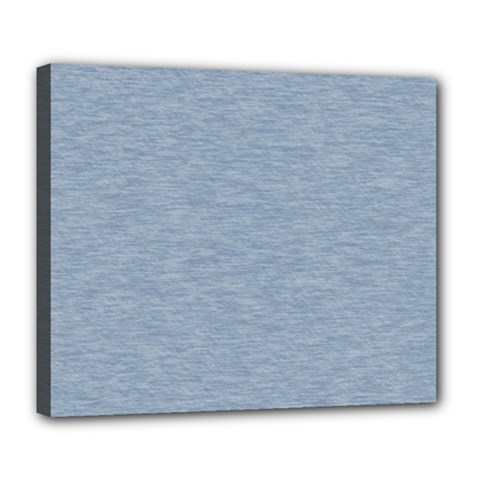 Faded Denim Blue Texture Deluxe Canvas 24  X 20  (stretched) by SpinnyChairDesigns