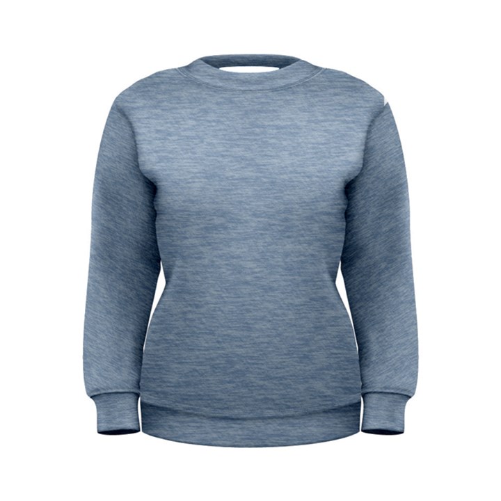 Faded Denim Blue Texture Women s Sweatshirt