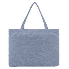 Faded Denim Blue Texture Zipper Medium Tote Bag by SpinnyChairDesigns