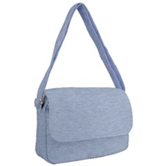 Faded Denim Blue Texture Courier Bag by SpinnyChairDesigns