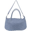 Faded Denim Blue Texture Removal Strap Handbag View1