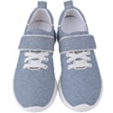 Faded Denim Blue Texture Women s Velcro Strap Shoes View1