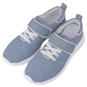 Faded Denim Blue Texture Women s Velcro Strap Shoes View2