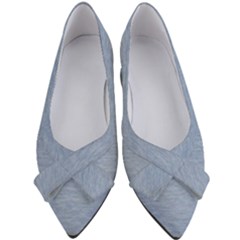 Faded Denim Blue Texture Women s Bow Heels by SpinnyChairDesigns