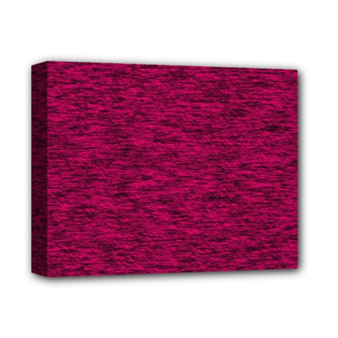 Fuschia Pink Texture Deluxe Canvas 14  X 11  (stretched) by SpinnyChairDesigns