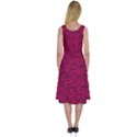 Fuschia Pink Texture Midi Sleeveless Dress View2