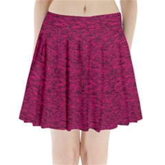 Fuschia Pink Texture Pleated Mini Skirt by SpinnyChairDesigns