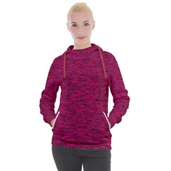 Fuschia Pink Texture Women s Hooded Pullover by SpinnyChairDesigns