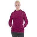 Fuschia Pink Texture Women s Hooded Pullover View1