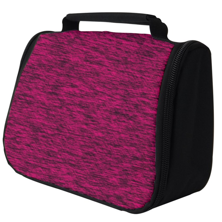 Fuschia Pink Texture Full Print Travel Pouch (Big)