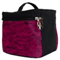 Fuschia Pink Texture Make Up Travel Bag (Small) View2