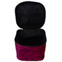 Fuschia Pink Texture Make Up Travel Bag (Small) View3