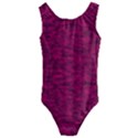 Fuschia Pink Texture Kids  Cut-Out Back One Piece Swimsuit View1