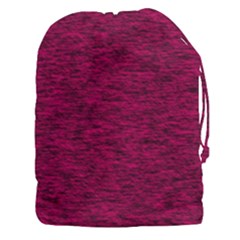 Fuschia Pink Texture Drawstring Pouch (3xl) by SpinnyChairDesigns