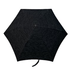 Black Color Texture Mini Folding Umbrellas by SpinnyChairDesigns