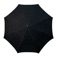 Black Color Texture Golf Umbrellas by SpinnyChairDesigns