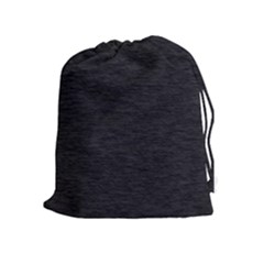 Black Color Texture Drawstring Pouch (xl) by SpinnyChairDesigns