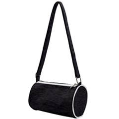 Black Color Texture Mini Cylinder Bag by SpinnyChairDesigns