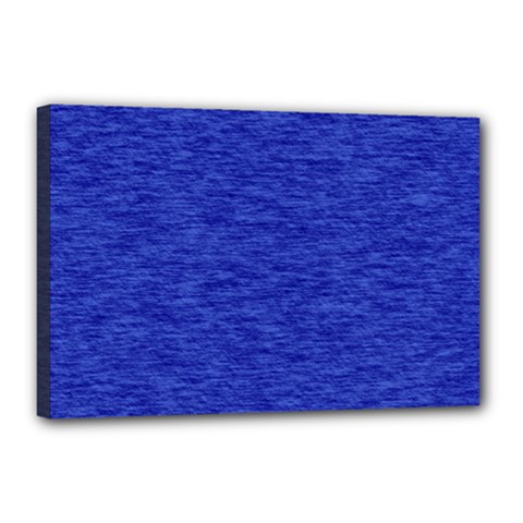 Cobalt Blue Color Texture Canvas 18  X 12  (stretched) by SpinnyChairDesigns