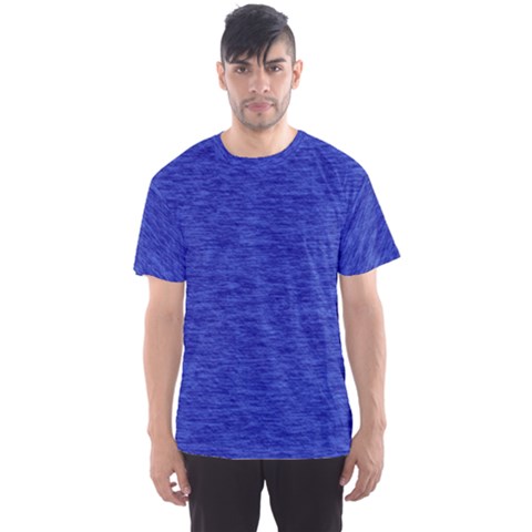 Cobalt Blue Color Texture Men s Sport Mesh Tee by SpinnyChairDesigns