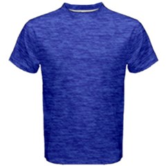 Cobalt Blue Color Texture Men s Cotton Tee by SpinnyChairDesigns