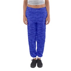 Cobalt Blue Color Texture Women s Jogger Sweatpants by SpinnyChairDesigns