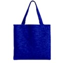 Cobalt Blue Color Texture Zipper Grocery Tote Bag View2