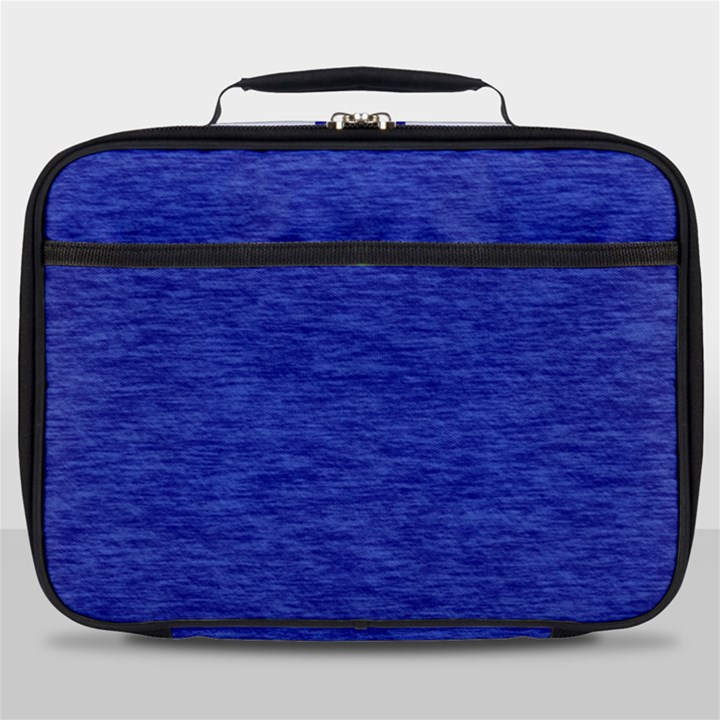 Cobalt Blue Color Texture Full Print Lunch Bag