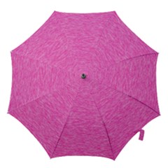 Neon Pink Color Texture Hook Handle Umbrellas (small) by SpinnyChairDesigns