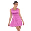 Neon Pink Color Texture Cotton Racerback Dress View1