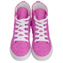 Neon Pink Color Texture Women s Hi-Top Skate Sneakers View1