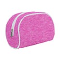 Neon Pink Color Texture Makeup Case (Small) View1