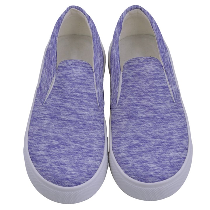 Light Purple Color Textured Kids  Canvas Slip Ons