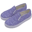 Light Purple Color Textured Kids  Canvas Slip Ons View2