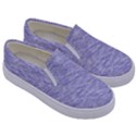 Light Purple Color Textured Kids  Canvas Slip Ons View3