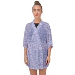 Light Purple Color Textured Half Sleeve Chiffon Kimono by SpinnyChairDesigns