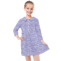 Light Purple Color Textured Kids  Quarter Sleeve Shirt Dress by SpinnyChairDesigns