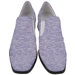 Light Purple Color Textured Women Slip On Heel Loafers by SpinnyChairDesigns