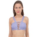 Light Purple Color Textured Cage Up Bikini Top View1