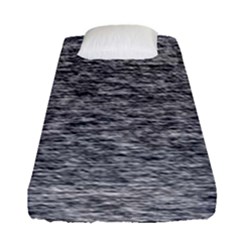 Black White Grey Texture Fitted Sheet (single Size)