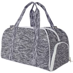 Black White Grey Texture Burner Gym Duffel Bag by SpinnyChairDesigns