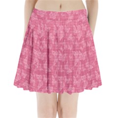 Blush Pink Butterflies Batik Pleated Mini Skirt by SpinnyChairDesigns