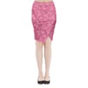 Blush Pink Butterflies Batik Midi Wrap Pencil Skirt View1