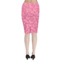 Blush Pink Butterflies Batik Midi Wrap Pencil Skirt View2