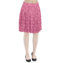 Blush Pink Butterflies Batik Pleated Skirt by SpinnyChairDesigns