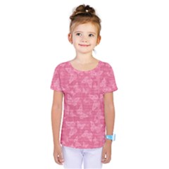 Blush Pink Butterflies Batik Kids  One Piece Tee