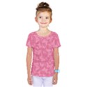 Blush Pink Butterflies Batik Kids  One Piece Tee View1