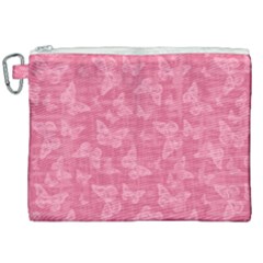 Blush Pink Butterflies Batik Canvas Cosmetic Bag (xxl) by SpinnyChairDesigns