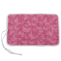 Blush Pink Butterflies Batik Pen Storage Case (s)