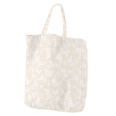 Champagne And White Butterflies Batik Giant Grocery Tote by SpinnyChairDesigns